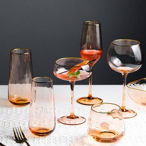 Peach glass set